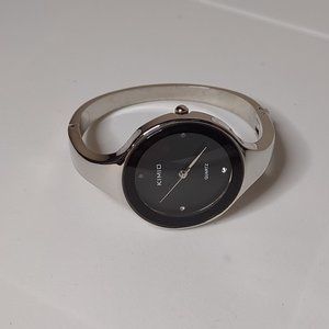 6 Inch Silver Tone And Black Kimio Watch